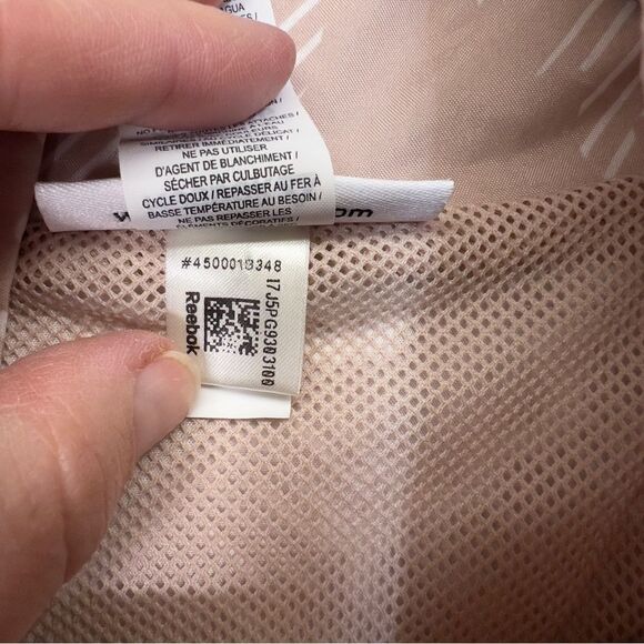 Reebok XL Printed Mesh Focus Track Jacket With Pockets Mushroom Large - Picture 16 of 16